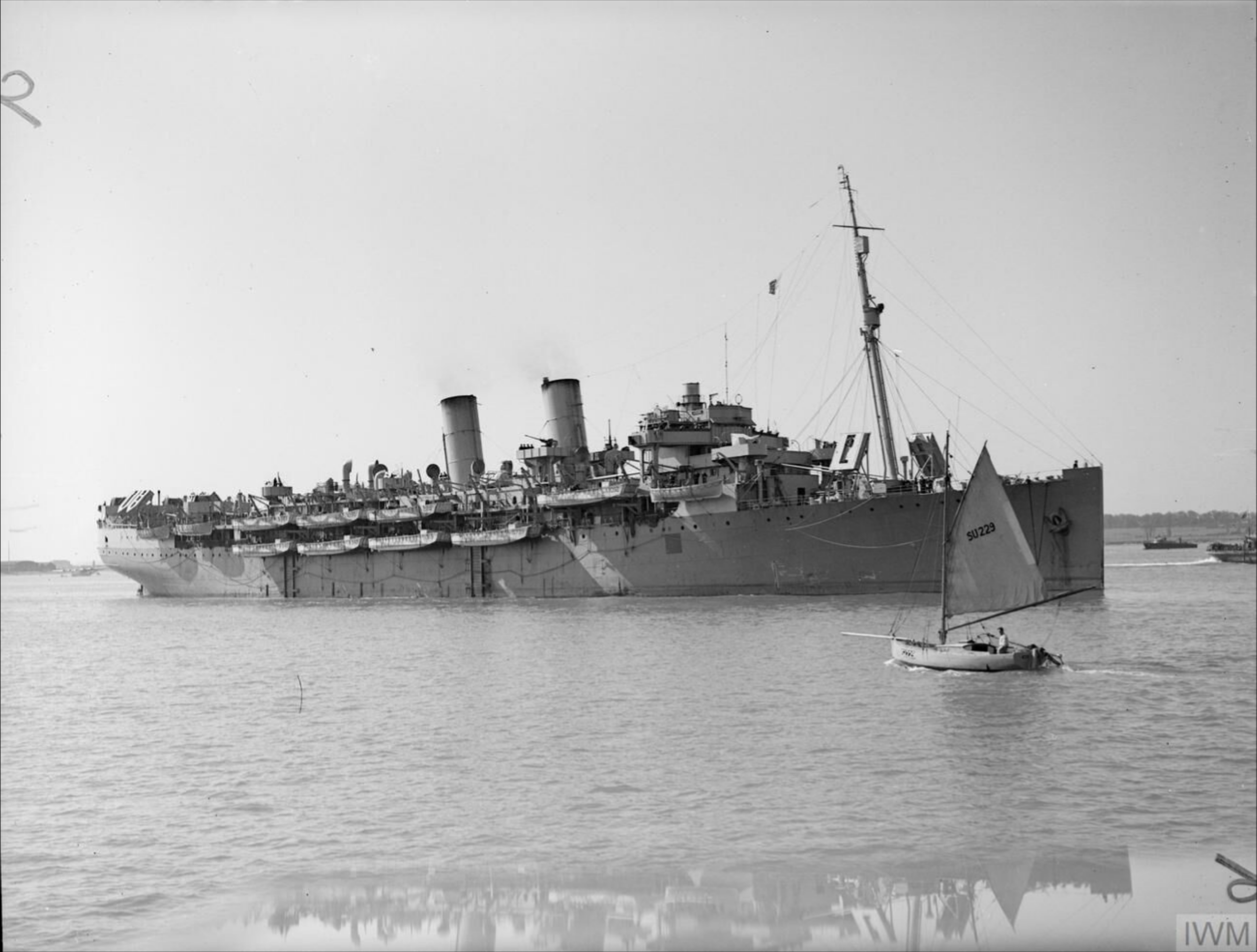 The SS Monowai off the English coast in 1944.