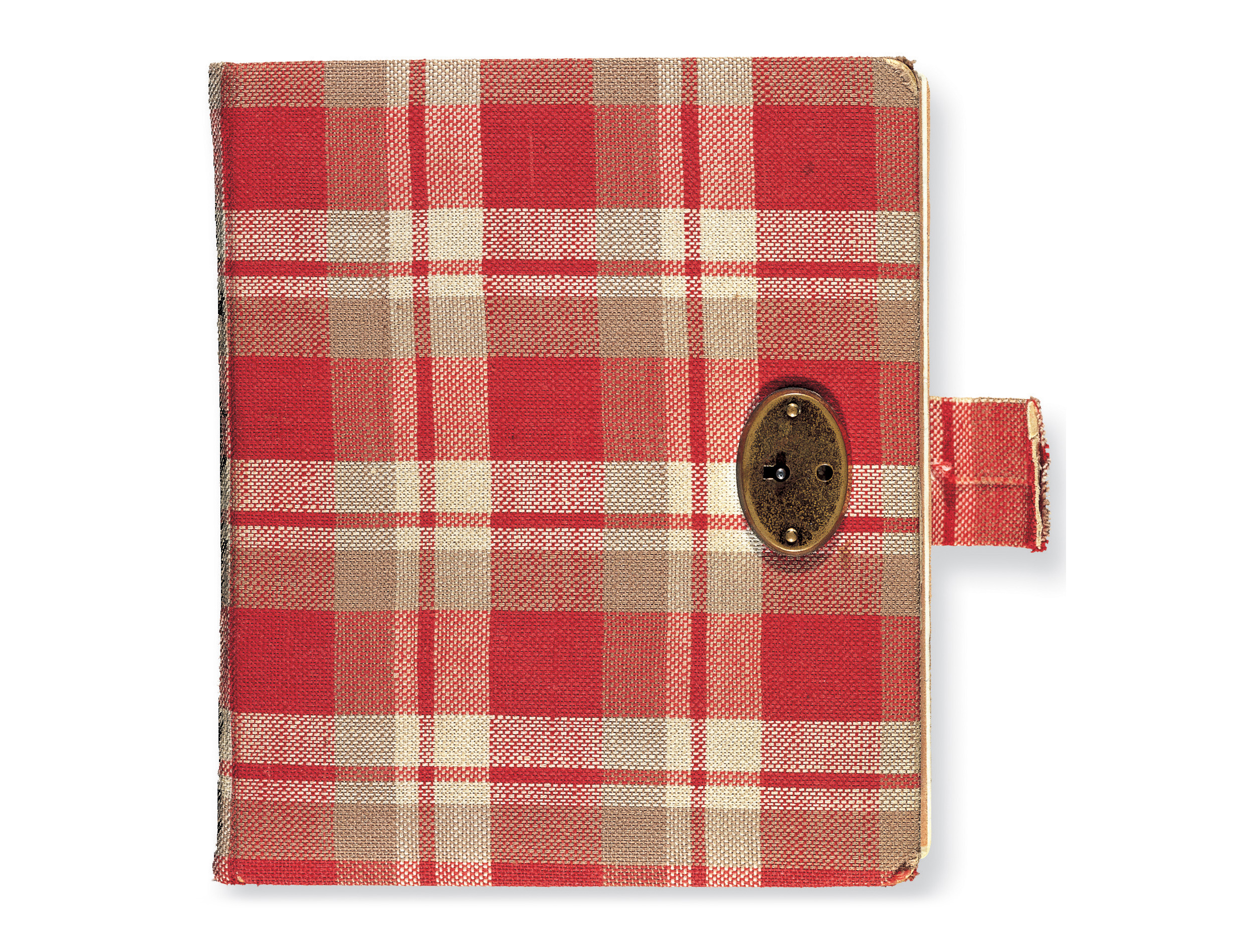 Red-checked diary. The diary Anne started writing in.